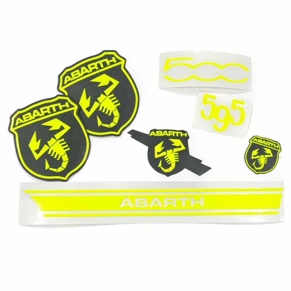 Fiat 500 / 595 Abarth Emblem-Overlay Komplettset – Wunschfarbe