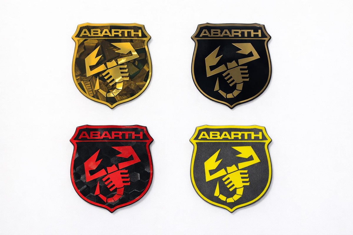 Fiat 500 Abarth Emblem-Overlay Motorhaube & Kofferraum – Wunschfarbe