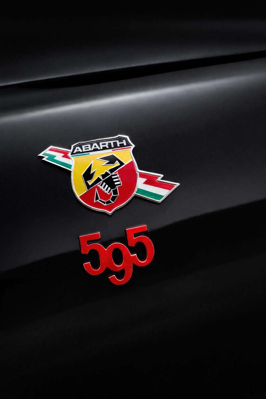 Fiat 500 Abarth 595 Emblem-Overlay Kotflügel – Wunschfarbe