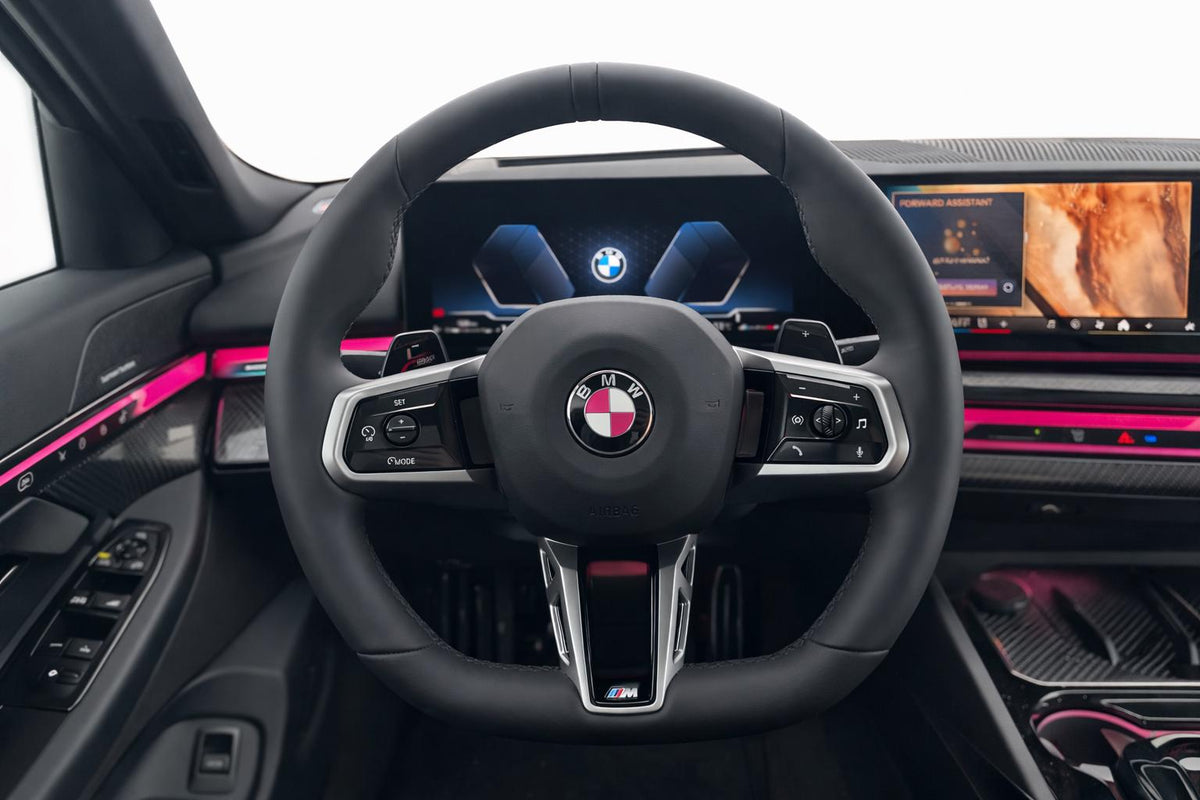 Emblem-Overlay Set für BMW (7-teilig) – Haube, Heck, Felgen & Lenkrad