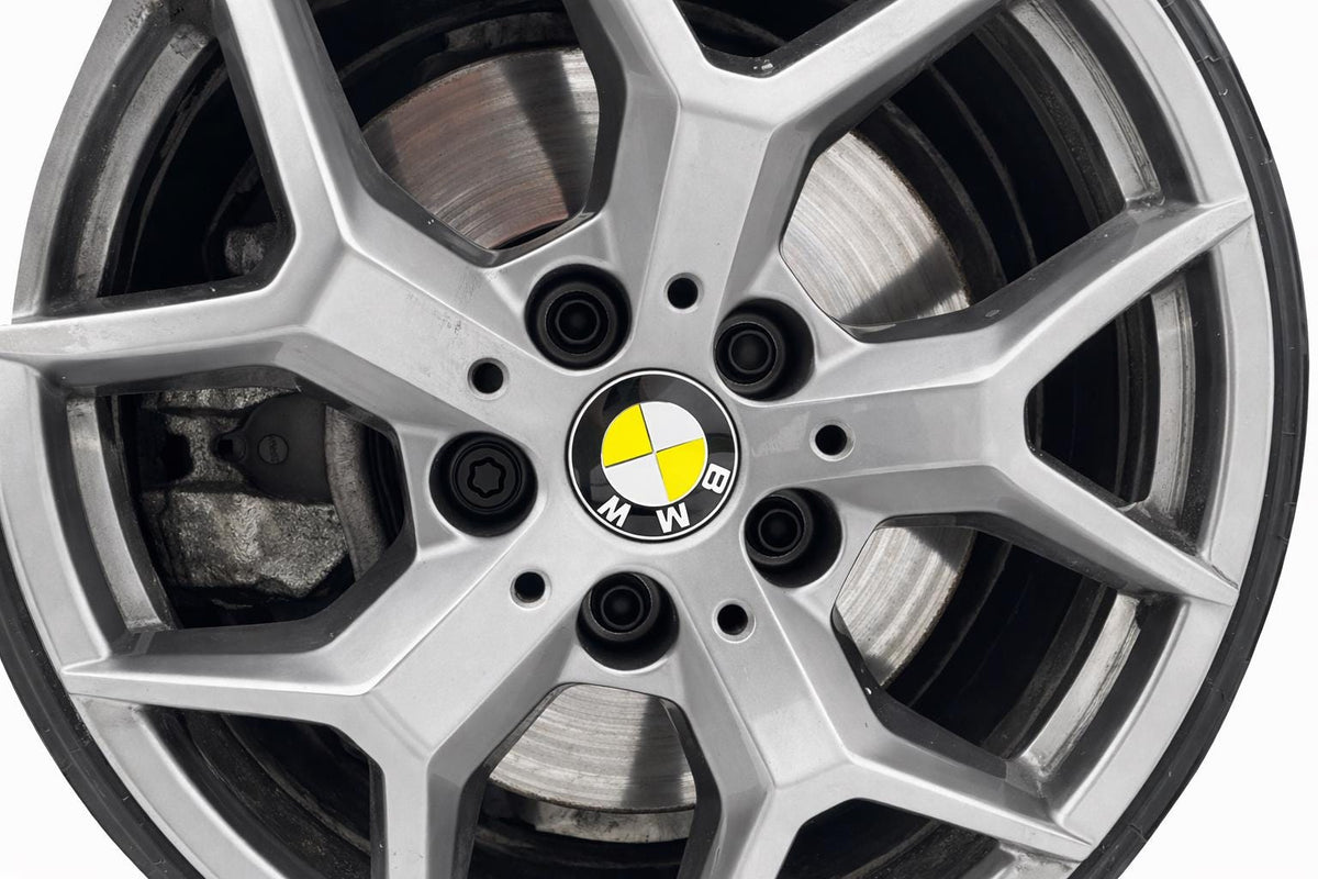 Emblem-Overlay Set für BMW (7-teilig) – Haube, Heck, Felgen & Lenkrad