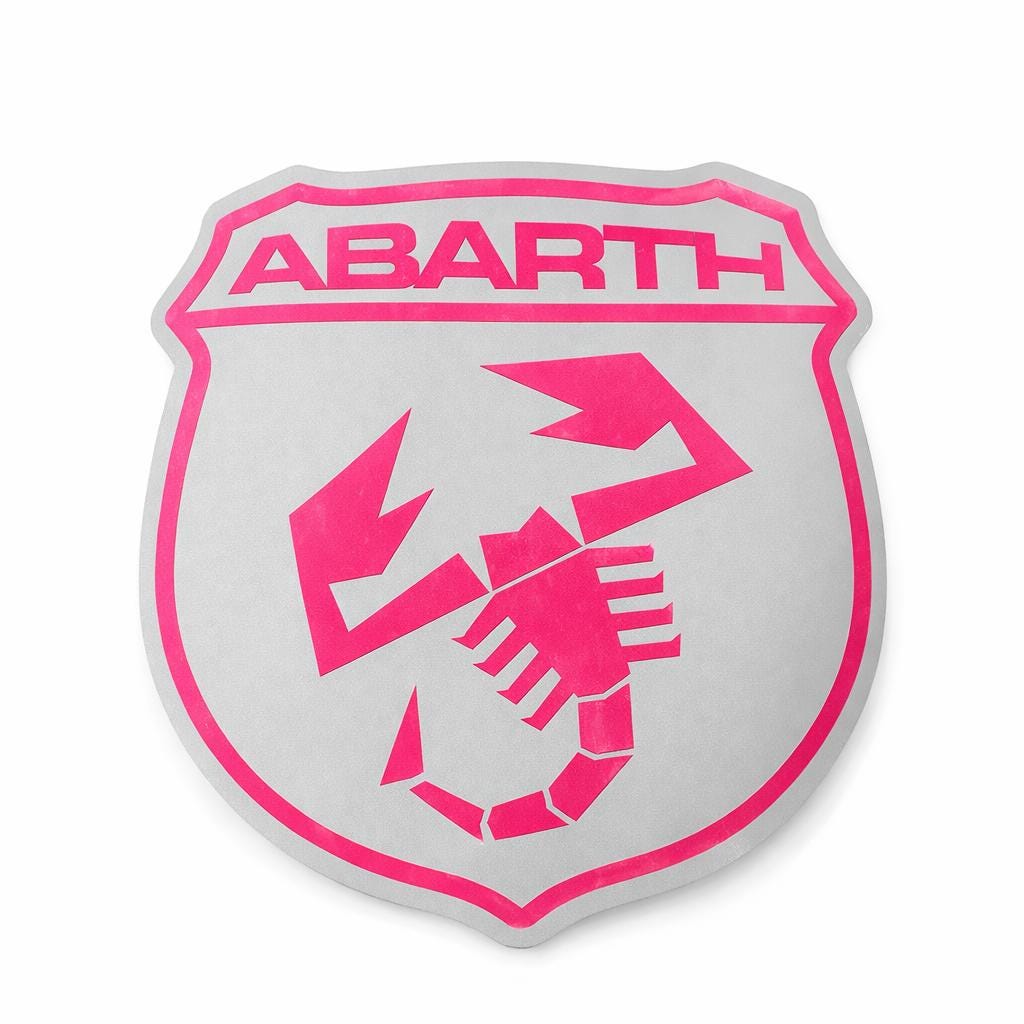 Fiat 500 Abarth Emblem-Overlay Lenkrad – Wunschfarbe