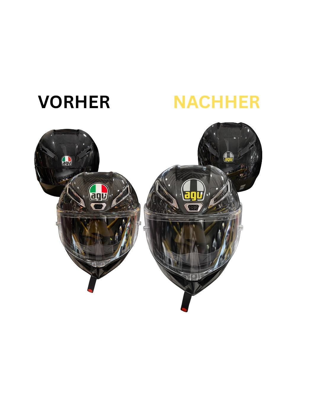 Helm-Logo Sticker für AGV K-Serie & Pista – Wunschfarbe