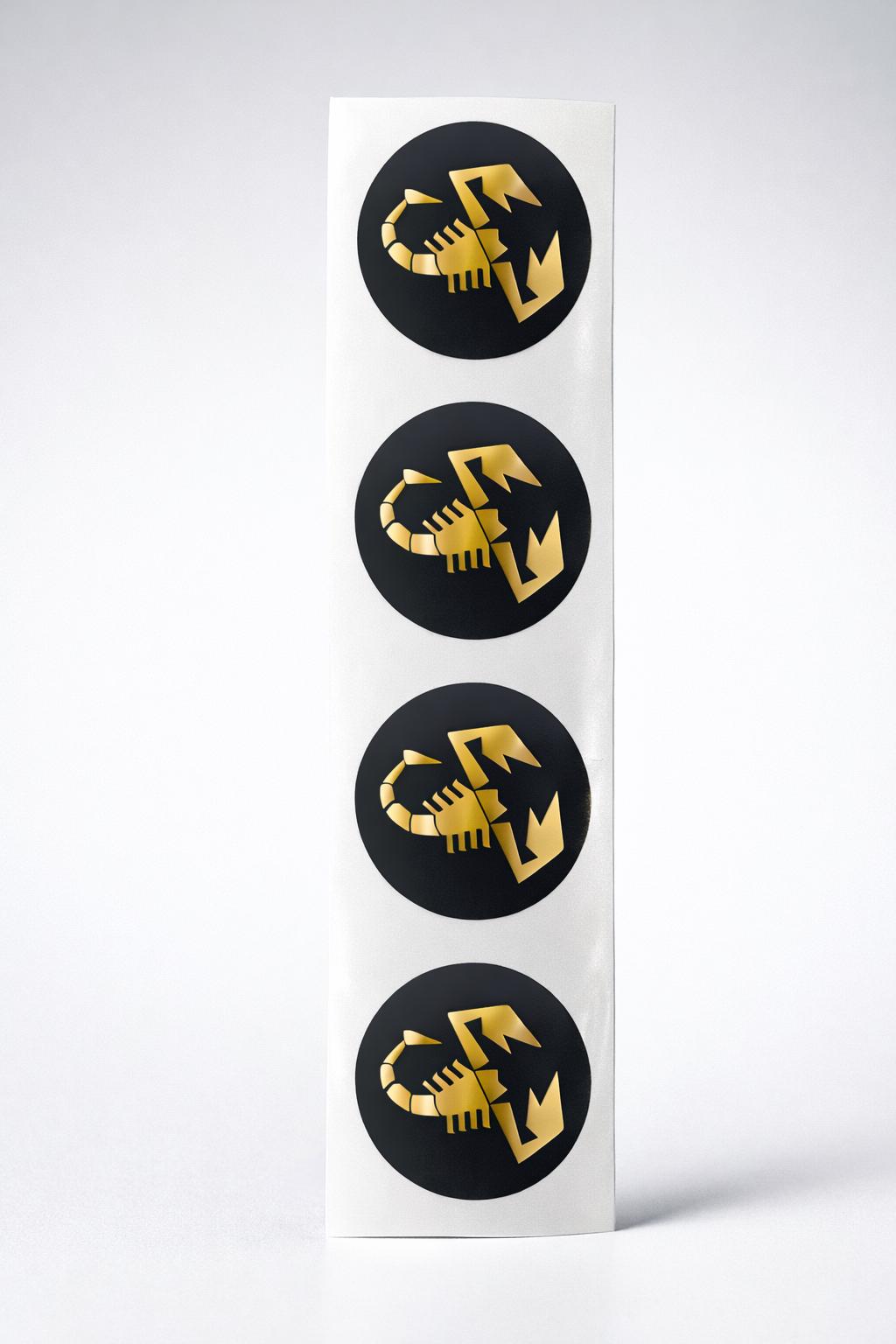Abarth Radnaben-Aufkleber 4er Set 50 / 60 mm – Wunschfarbe