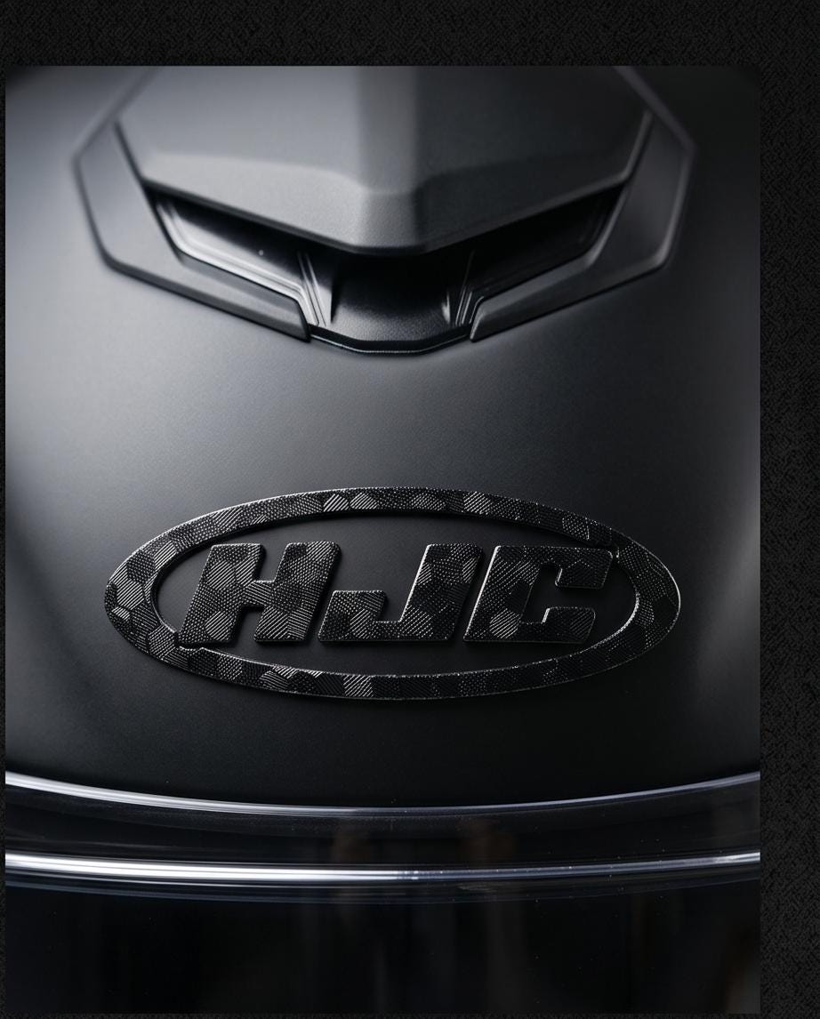 HJC Helm-Logo in Wunschfarbe – Front & Heck Veredelung