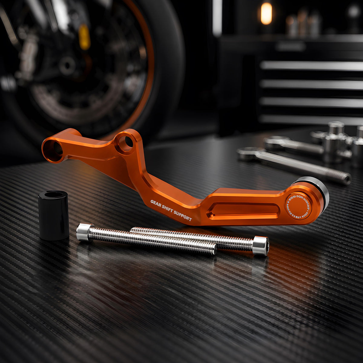 KTM 1290 Super Duke R Schaltwellenabstützung CNC (2020–2024)