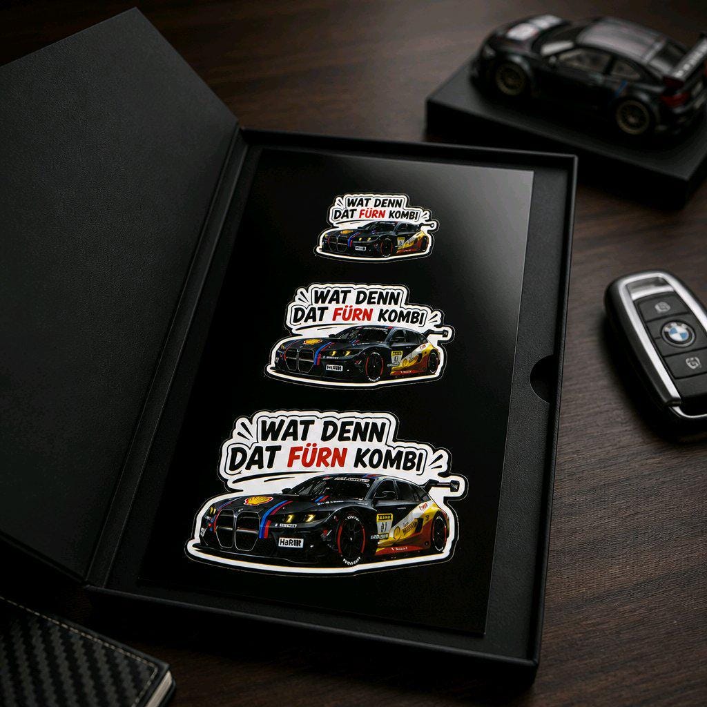 „Wat denn dat fürn Kombi“ Sticker-Bundle – Car Meme für Touring-Fans