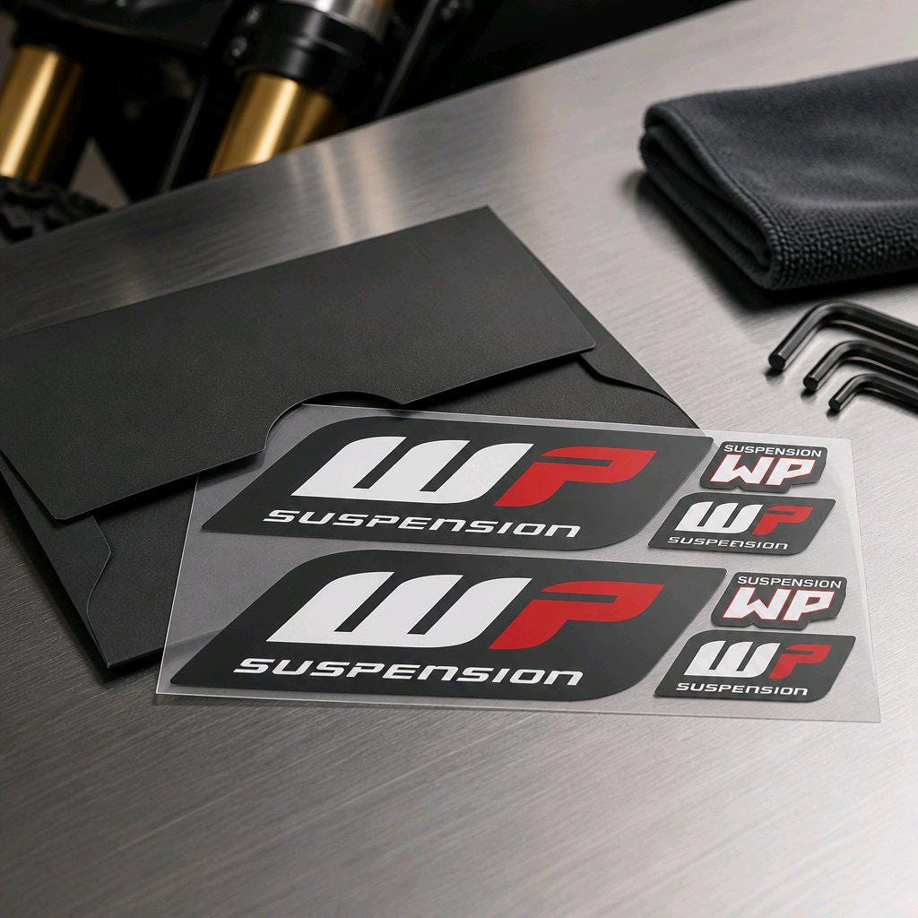 Gabel Aufkleber-Set für WP Suspension – Weiß oder Holographic