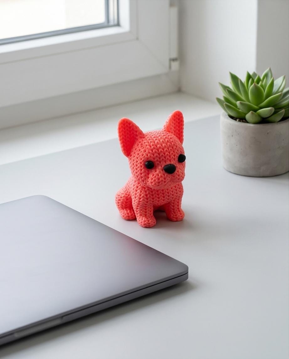 3D-gedruckte French Bulldog Figur – Frenchie Deko & Geschenk