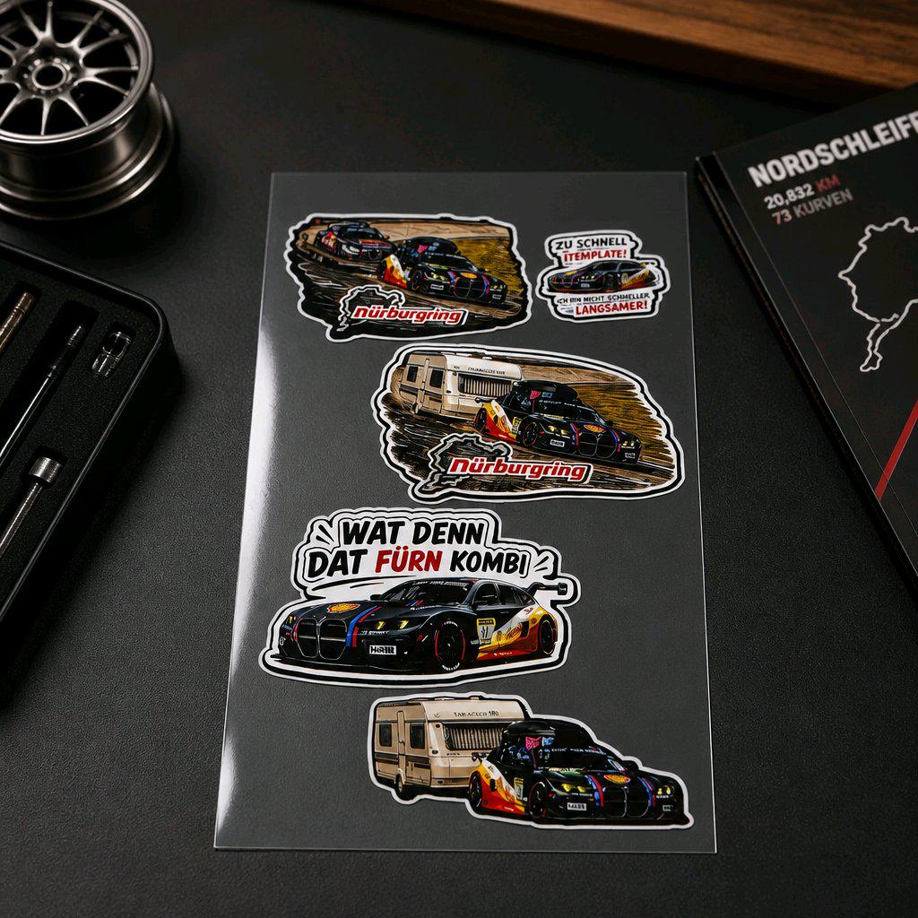 Nürburgring Sticker-Bundle – Nordschleife Motorsport Aufkleber