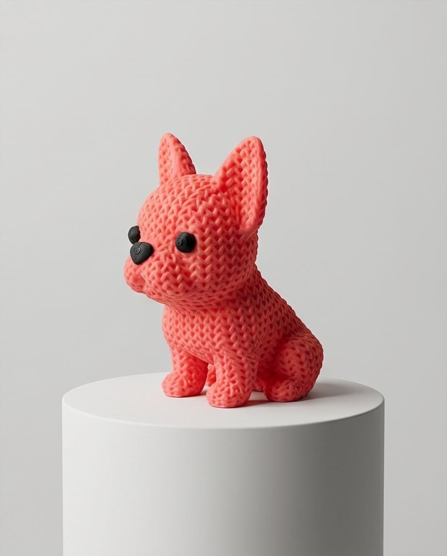 3D-gedruckte French Bulldog Figur – Frenchie Deko & Geschenk