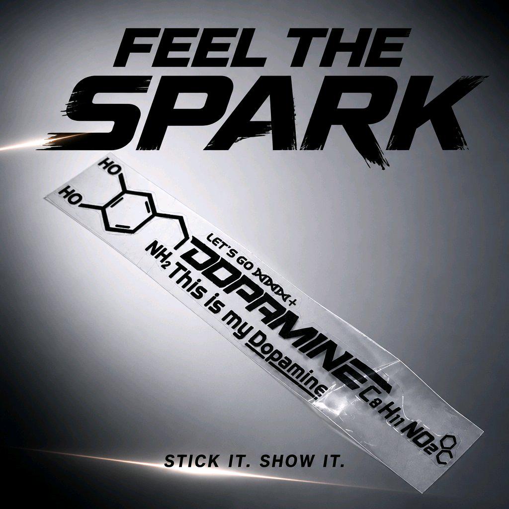 „This is my Dopamine“ Sticker – Dopamin-Formel, transparent