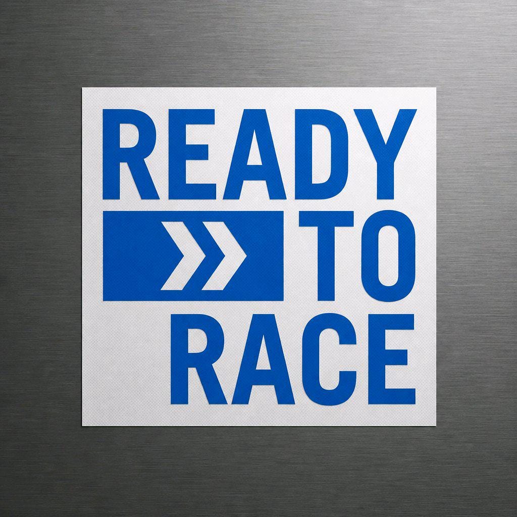 „Ready to Race“ Motorrad Aufkleber – Racing Vinyl Grafik