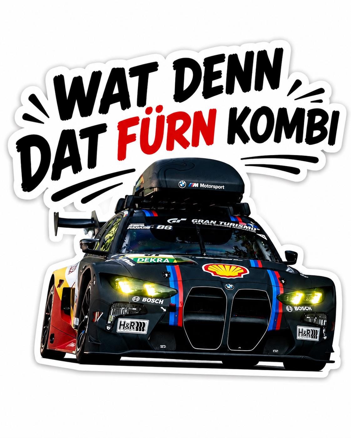 „Wat denn dat fürn Kombi“ Sticker-Bundle – Car Meme für Touring-Fans
