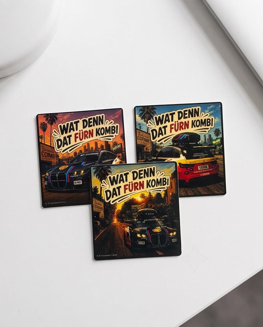 „Wat denn dat fürn Kombi“ Sticker-Bundle – Car Meme für Touring-Fans