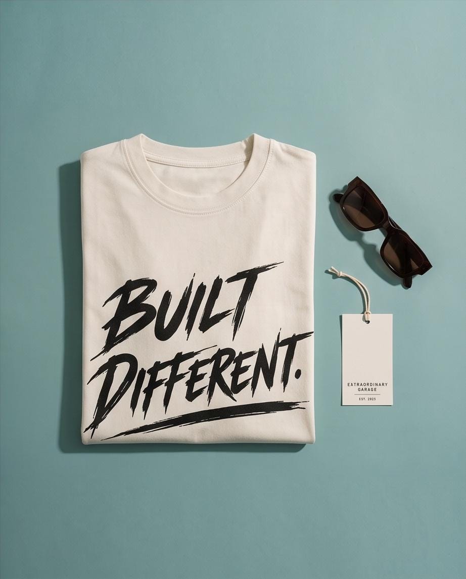 „Build Different“ Statement Shirt & Hoodie – Heavyweight Oversized