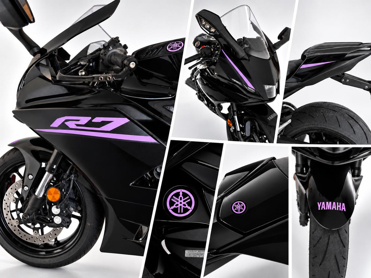 Yamaha R7 Dekor-Set Streifen – R7-Schriftzug & Racing-Stripes