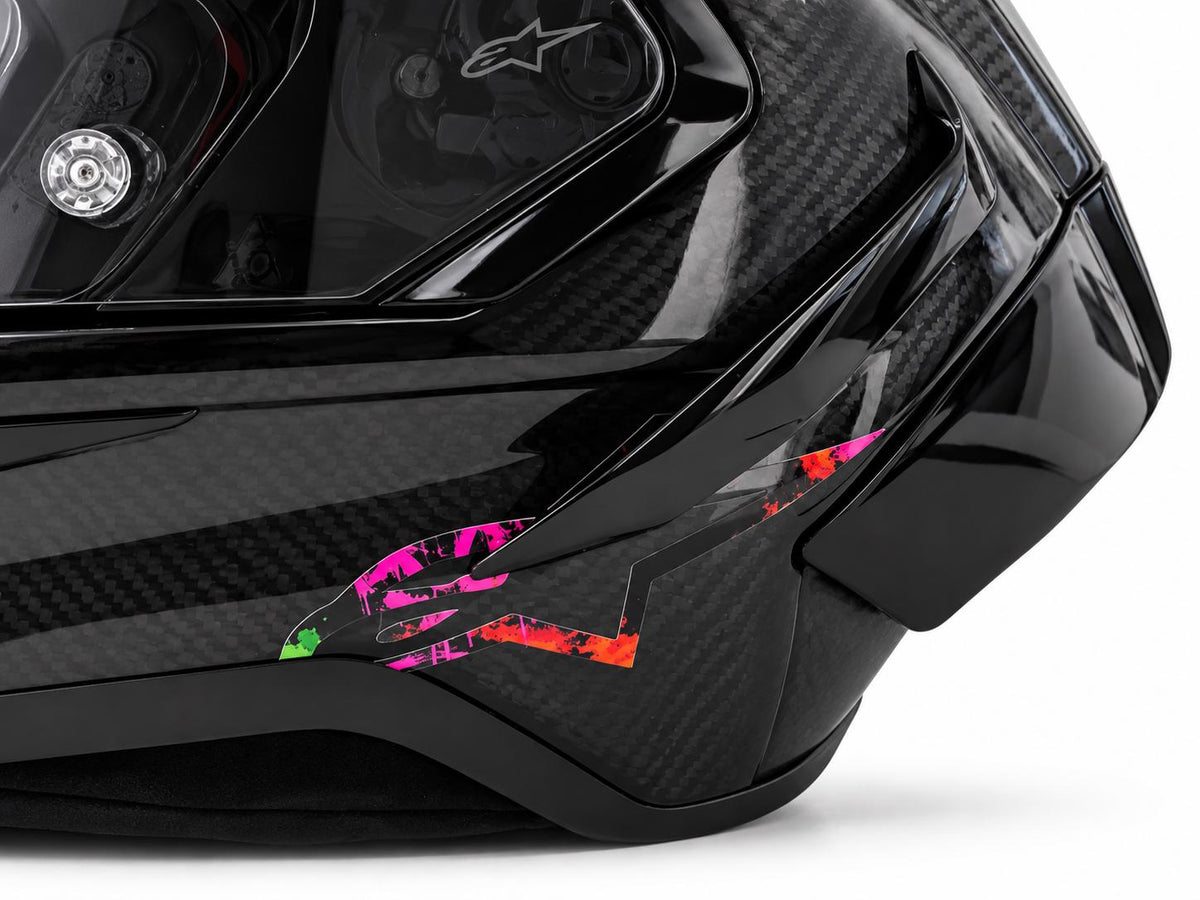 Helm-Logo Sticker für Alpinestars Supertech R10 – Wunschfarbe