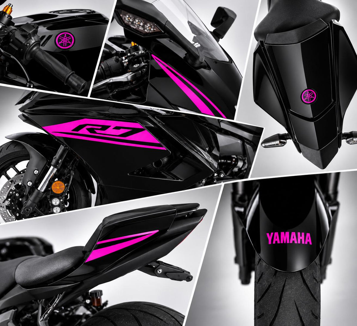 Yamaha R7 Dekor-Set Komplett – überklebt das gesamte Originaldekor