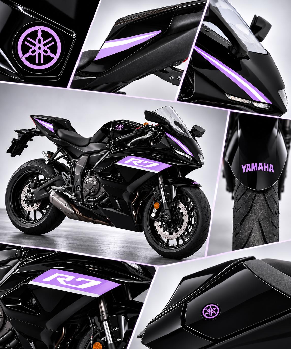 Yamaha R7 Dekor-Set Komplett – überklebt das gesamte Originaldekor